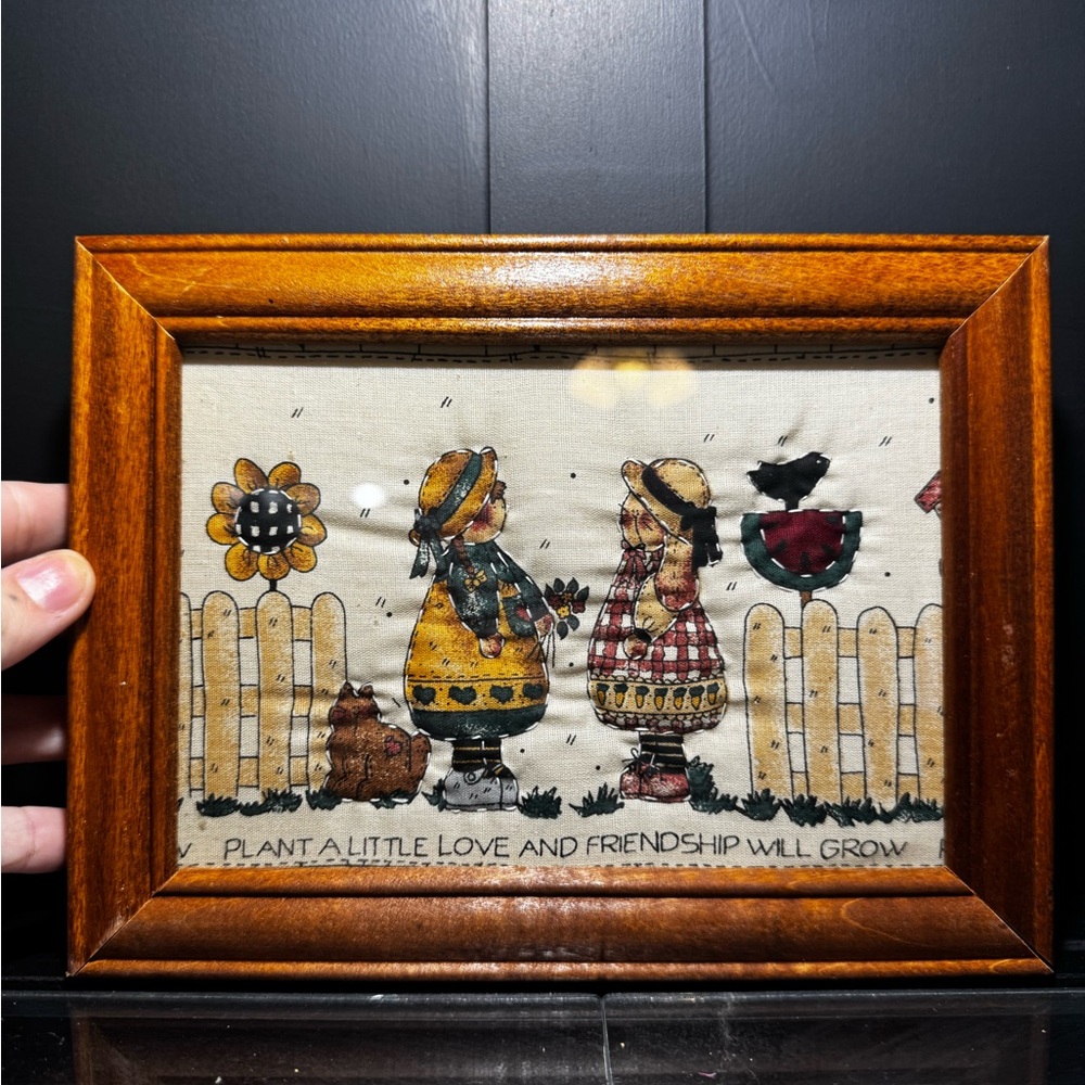 Charming Vintage Embroidered Wall Art